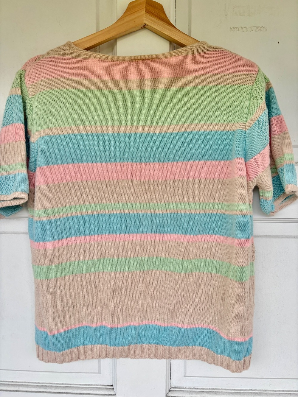 Vintage Koret embroidered pastel ramie knit 🌷 grandma chic dream sweater - Picture 5 of 8